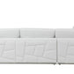 White Deco Tufted Italian Leather Modular L Shape Two Piece Corner Sectional By Homeroots | Sectional | Modishstore - 3