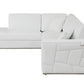 White Deco Tufted Italian Leather Modular L Shape Two Piece Corner Sectional By Homeroots | Sectional | Modishstore - 4