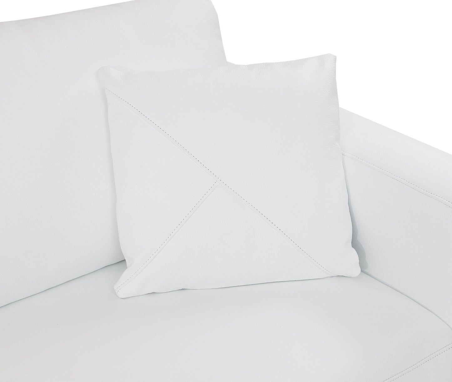 White Deco Tufted Italian Leather Modular L Shape Two Piece Corner Sectional By Homeroots | Sectional | Modishstore - 9