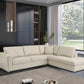 Beige Deco Tufted Italian Leather Modular L Shape Two Piece Corner Sectional By Homeroots | Sectional | Modishstore - 6