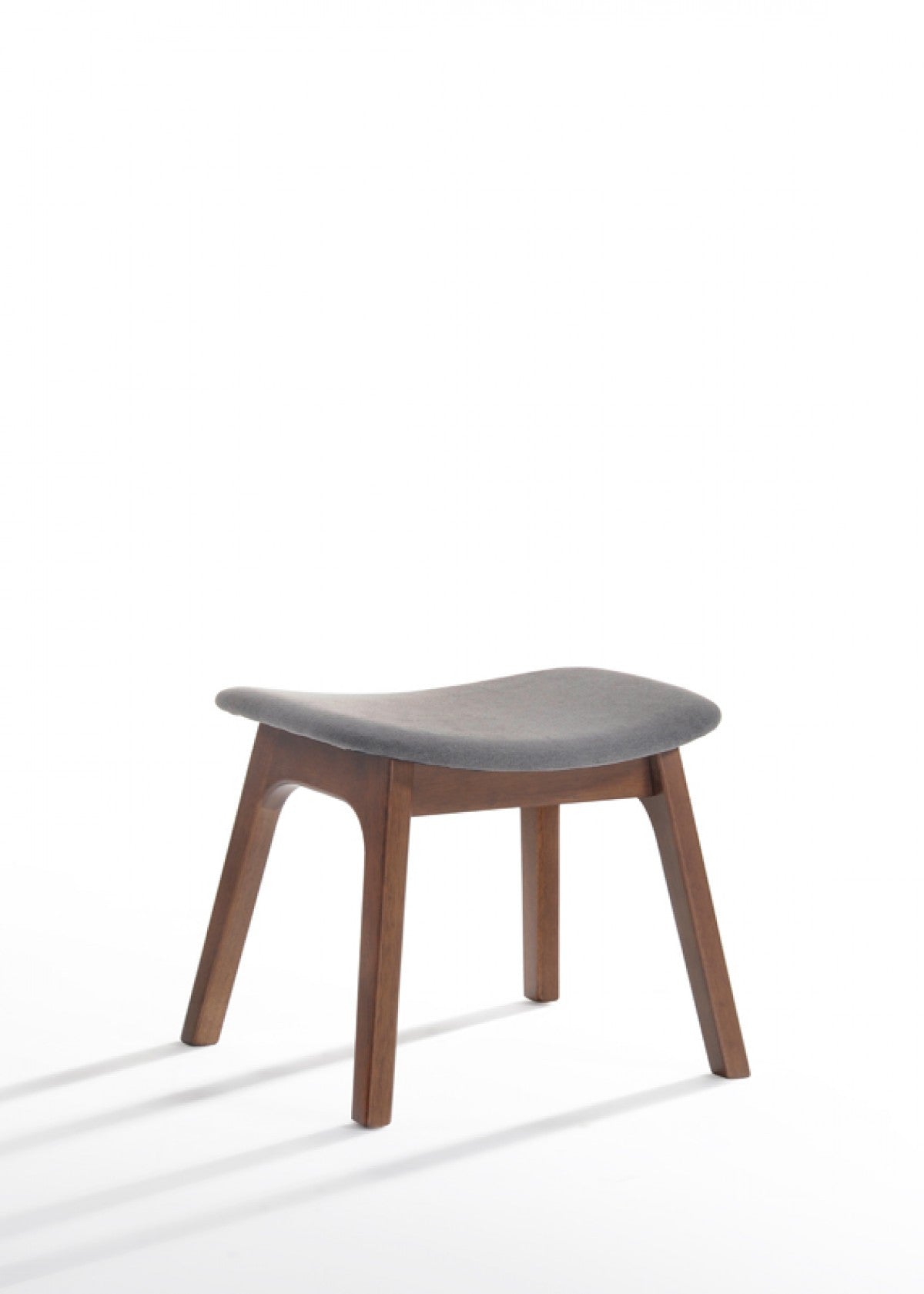 22" Grey And Walnut Solid Color Lounge Chair With Ottoman By Homeroots | Armchairs | Modishstore - 2