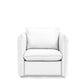 36" White Genuine Leather And Silver Swivel Accent Chair By Homeroots | Armchairs | Modishstore
