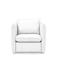 36" White Genuine Leather And Silver Swivel Accent Chair By Homeroots | Armchairs | Modishstore - 3