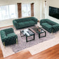 Three Piece Green Velvet Six Person Seating Set By Homeroots | Sofa Set | Modishstore - 3