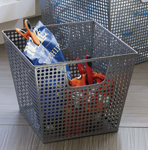 Edison Storage Nest-Lg-Silver Set of 6 by Texture Designideas | Bins, Baskets & Buckets | Modishstore-2