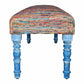 47" Rainbow Stripe Blue Leg Upholstered Bench By Homeroots | Benches | Modishstore - 2