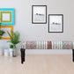 47" Ivory Red and Pink Black Leg Chevron Stripe Upholstered Bench By Homeroots | Benches | Modishstore