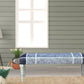 47" Blue And Gray Textural White Leg Upholstered Bench By Homeroots | Benches | Modishstore - 7