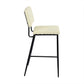 Set Of Two 39" Cream Faux Leather And Black Low Back Bar Height Bar Chairs By Homeroots | Bar Stools | Modishstore - 5
