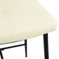 Set Of Two 36" Cream Faux Leather And Black Low Back Counter Height Bar Chairs By Homeroots | Bar Stools | Modishstore - 5