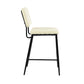Set Of Two 36" Cream Faux Leather And Black Low Back Counter Height Bar Chairs By Homeroots | Bar Stools | Modishstore - 4