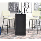 Set Of Two 41" Cream Faux Leather And Black Low Back Bar Height Bar Chairs By Homeroots | Bar Stools | Modishstore