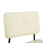 Set Of Two 41" Cream Faux Leather And Black Low Back Bar Height Bar Chairs By Homeroots | Bar Stools | Modishstore - 4