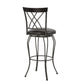 Set Of Two 44" Black Faux Leather Cross Back Bar Height Bar Chairs By Homeroots | Bar Stools | Modishstore - 7
