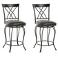 Set Of Two 38" Brown Small Bar Chairs By Homeroots | Bar Stools | Modishstore - 2