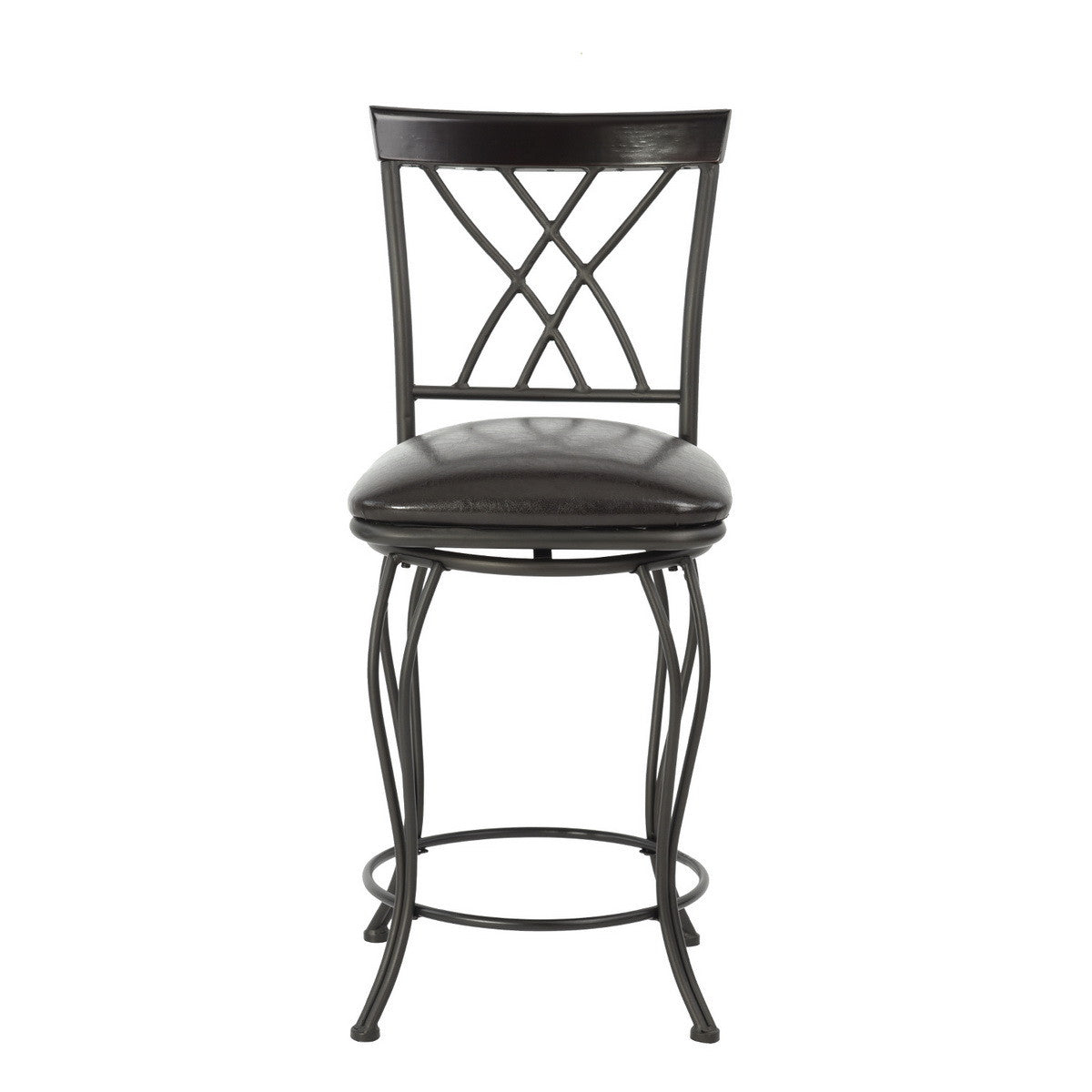 Set Of Two 38" Brown Small Bar Chairs By Homeroots | Bar Stools | Modishstore - 4