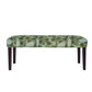 42" Green and Blue Tufted Floral Upholstered Bench By Homeroots | Benches | Modishstore - 3