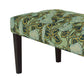 42" Green and Blue Tufted Floral Upholstered Bench By Homeroots | Benches | Modishstore - 6