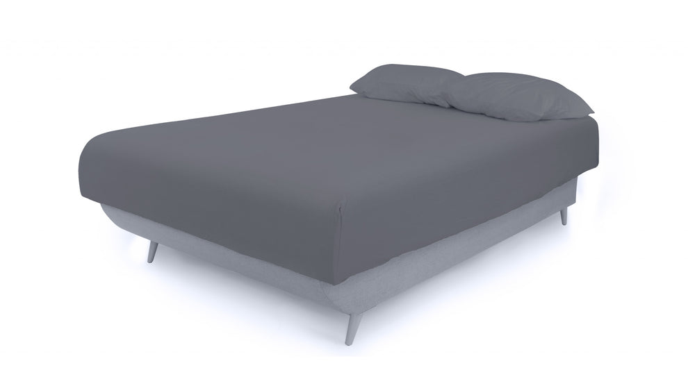 Light Gray Adjustable Hybrid Storage Bed with Full Mattress By Homeroots | Beds | Modishstore - 2