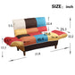 46" Brown Linen Futon Convertible Sleeper Love Seat And Toss Pillows By Homeroots