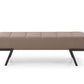57" Taupe And Black Upholstered Upholstered Bedroom Bench By Homeroots | Benches | Modishstore - 2