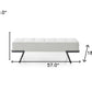 57" White And Black Upholstered Upholstered Bedroom Bench By Homeroots | Benches | Modishstore - 4