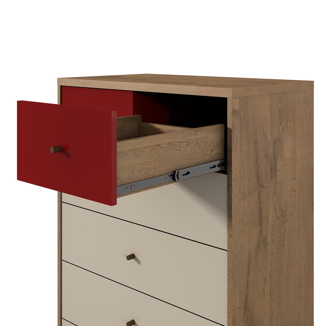 Manhattan Comfort Joy 48.43" Tall Dresser with 6 Full Extension Drawers | Dressers | Modishstore-18