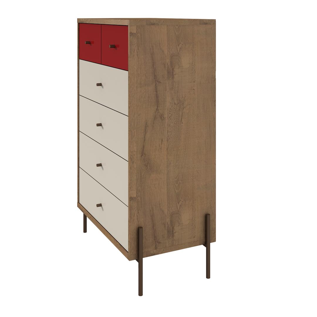 Manhattan Comfort Joy 48.43" Tall Dresser with 6 Full Extension Drawers | Dressers | Modishstore-20