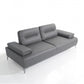Convertible Leather Sofa Metal By Homeroots | Sofas | Modishstore - 2