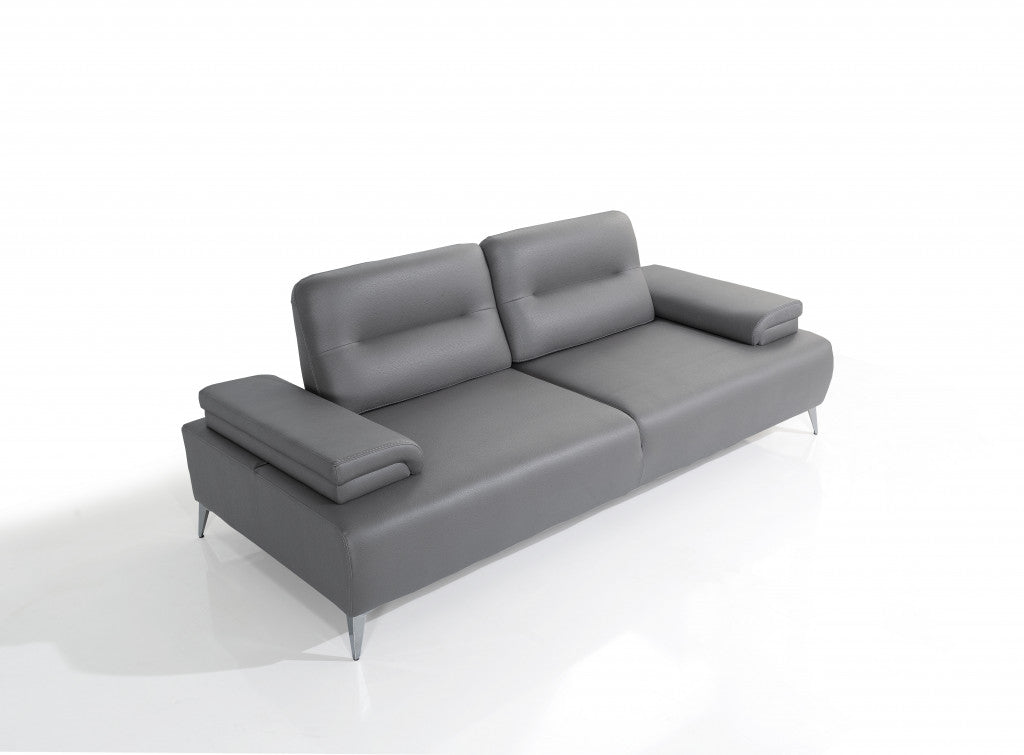 Convertible Leather Sofa Metal By Homeroots | Sofas | Modishstore