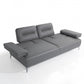 Convertible Leather Sofa Metal By Homeroots | Sofas | Modishstore - 2