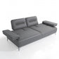 Convertible Leather Sofa Metal By Homeroots | Sofas | Modishstore - 3