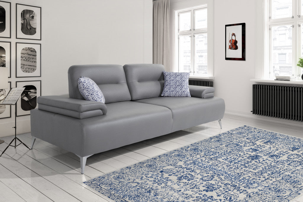 Convertible Leather Sofa Metal By Homeroots | Sofas | Modishstore
