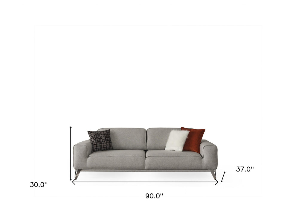 Sofa Bed Linen Sleeper Stainless Steel With Sleeper Function By Homeroots | Sofas | Modishstore - 6