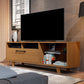 71" Brown Manufactured Wood Open Shelving TV Stand By Homeroots | TV Stands | Modishstore