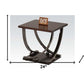 23" Black and Brown End Table By Homeroots