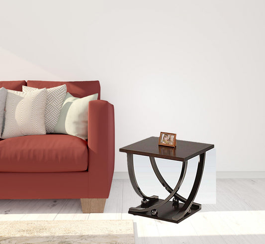 23" Black and Brown End Table By Homeroots | End Tables | Modishstore