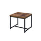 19" Black And Brown Oak Manufactured Wood And Metal End Table By Homeroots