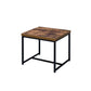 19" Black And Brown Oak Manufactured Wood And Metal End Table By Homeroots | End Tables | Modishstore - 2