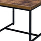 19" Black And Brown Oak Manufactured Wood And Metal End Table By Homeroots | End Tables | Modishstore - 3