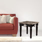 25" Black Manufactured Wood and Marble Square End Table By Homeroots | End Tables | Modishstore
