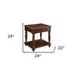 24" Walnut Manufactured Wood Rectangular End Table With Drawer And Shelf By Homeroots | End Tables | Modishstore - 5