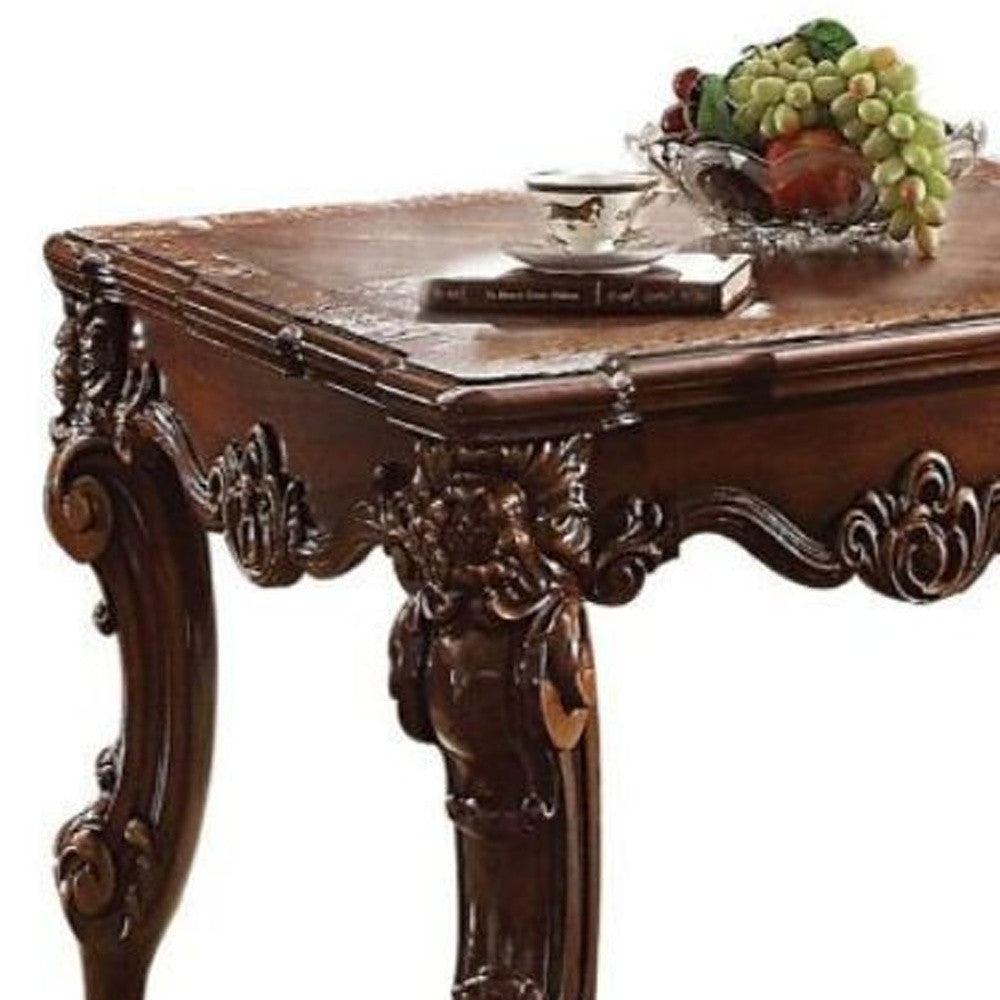 26" Cherry Manufactured Wood Square End Table By Homeroots | End Tables | Modishstore - 4