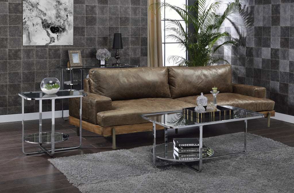 24" Chrome And Clear Glass Rectangular End Table By Homeroots | End Tables | Modishstore - 6