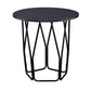 22" Black And Espresso Manufactured Wood And Metal Round End Table By Homeroots | End Tables | Modishstore - 2