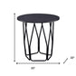 22" Black And Espresso Manufactured Wood And Metal Round End Table By Homeroots