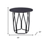 22" Black And Espresso Manufactured Wood And Metal Round End Table By Homeroots | End Tables | Modishstore - 5