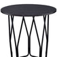 22" Black And Espresso Manufactured Wood And Metal Round End Table By Homeroots | End Tables | Modishstore - 4