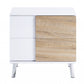 22" White High Gloss Manufactured Wood Rectangular End Table With Two Drawers By Homeroots | End Tables | Modishstore - 2