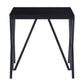 21" Black Glass And Metal Square End Table By Homeroots | End Tables | Modishstore - 2
